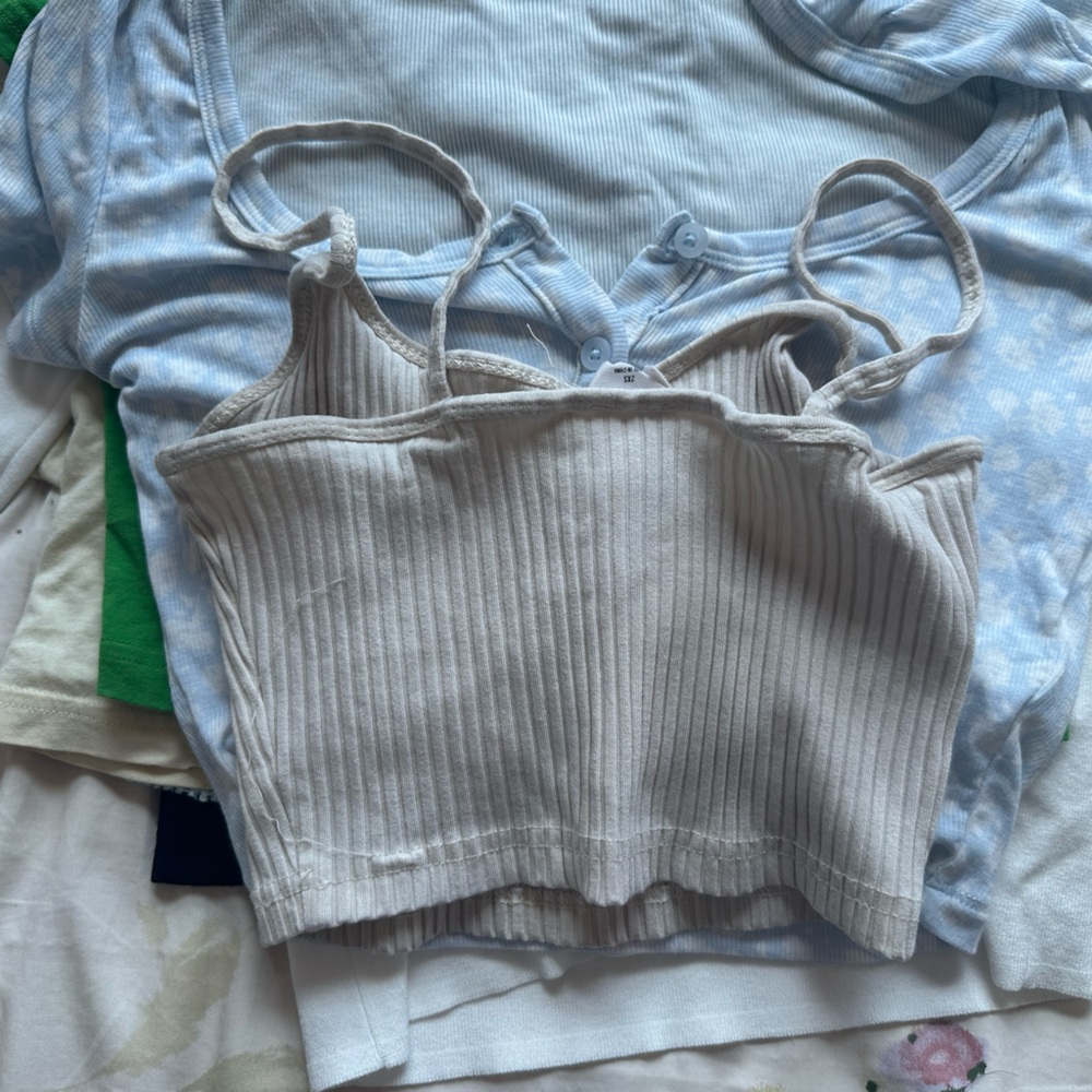 cropped ribbed tank
